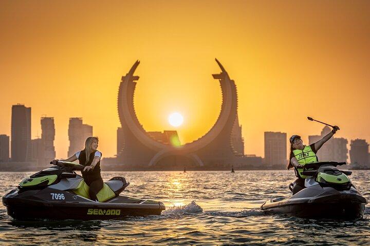 Doha Jet Ski to Skyline with View of Katara and Pearl Qatar
