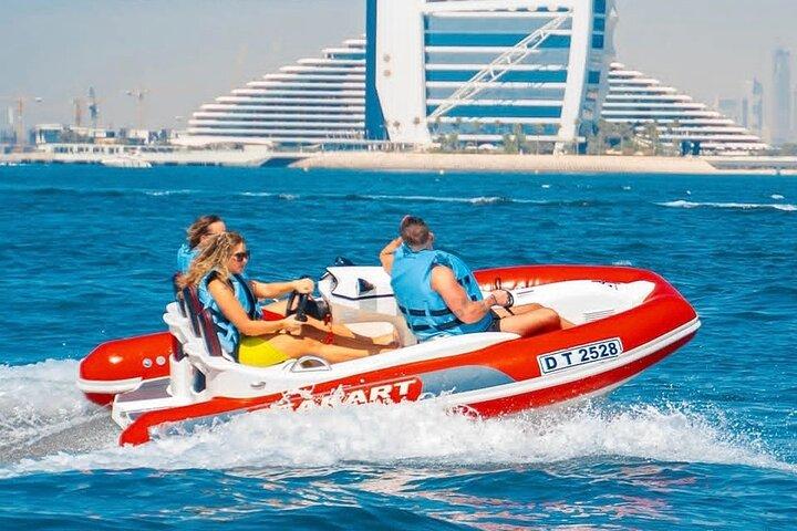 120 MINUTES Dubai Private Self-Drive SeaKart Jet Ski Boat Tour