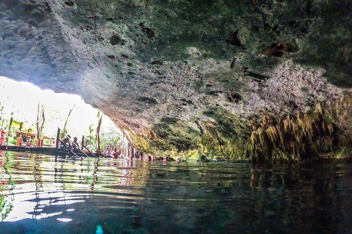 Small Group Tour to Cenote Cave and Sea Turtles snorkeling
