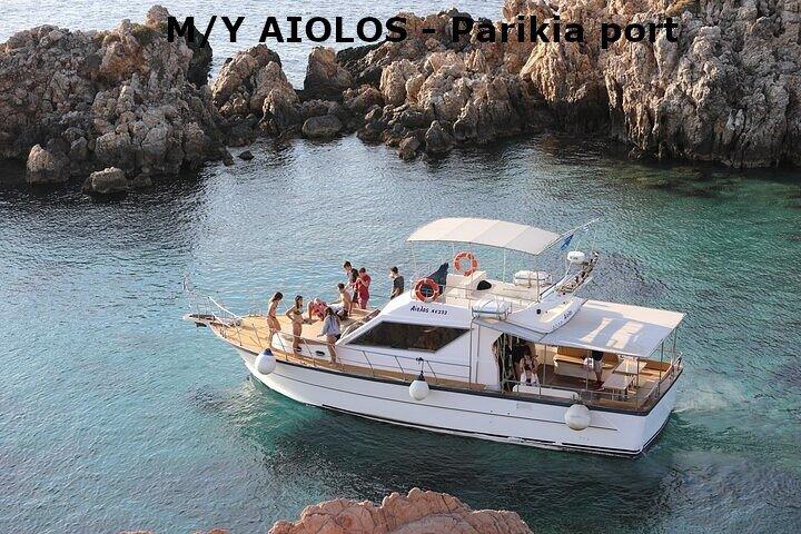 M/Y Aiolos Sea Tour Blue Lagoon Sea Caves Despotico from Parikia