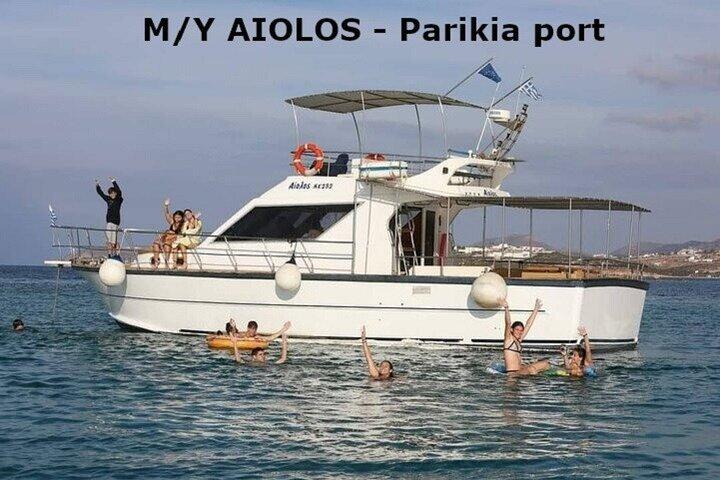 M/Y Aiolos Sea Tour Blue Lagoon Sea Caves Despotico from Parikia