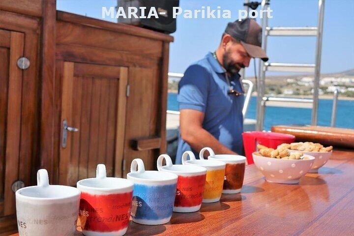 Maria Paros Sea Caves Tour Blue Lagoon Antiparos Despotico