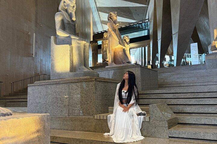 Grand Egyptian Museum Giza Pyramids and Nile Felucca ride