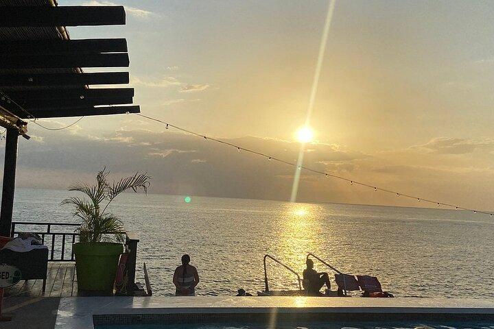 Seven Miles Beach and Ricks Cafe from Montego Bay
