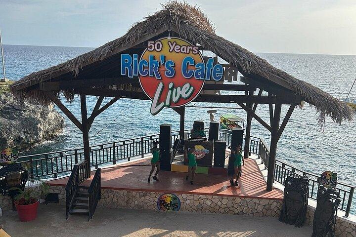 Seven Miles Beach and Ricks Cafe from Montego Bay