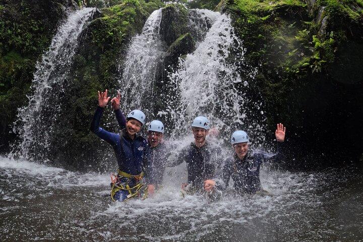 Waterpark Canyoning at Ribeira dos Caldeirões, Sao Miguel Azores