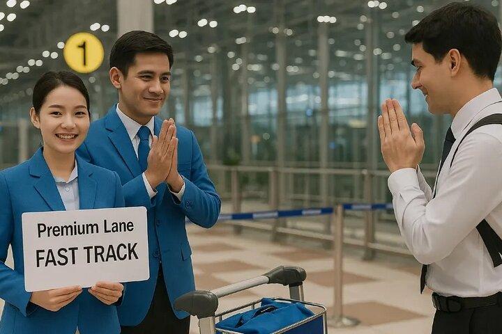 Priority Fast Track Entry at Bangkok Airport with Guide