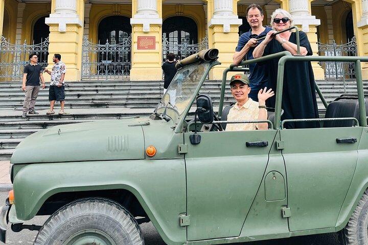 Hanoi City Jeep Tour Half-day: Food, Culture & Fun (4 hours)