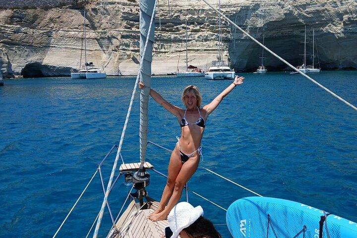 Private Cruise All Around Of Milos & Sunset to Klima Village