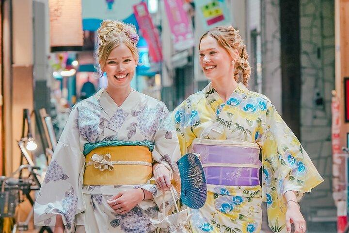 1-Day Kimono/Yukata Experience in Osaka – Enjoy Day & Night