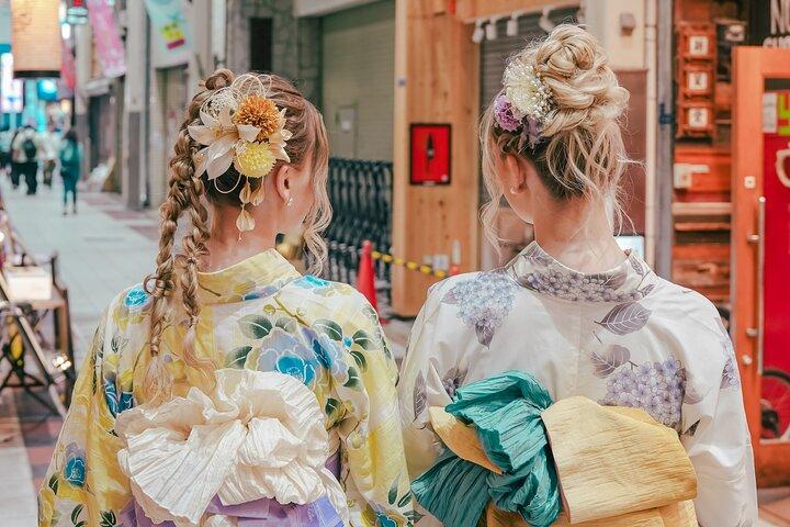 1-Day Kimono/Yukata Experience in Osaka – Enjoy Day & Night
