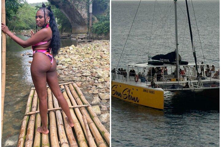 Bamboo Rafting, Catamaran Party Cruise and Snorkeling in Jamaica