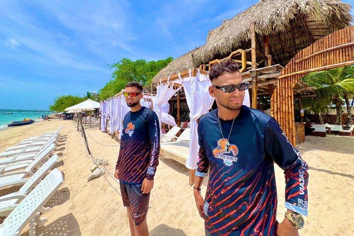 Full day At Beach Club in Playa Blanca Baru cartagena