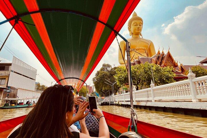 Hidden Bangkok Longtail Boat Tour to Big Buddha&Canal Life 2hrs