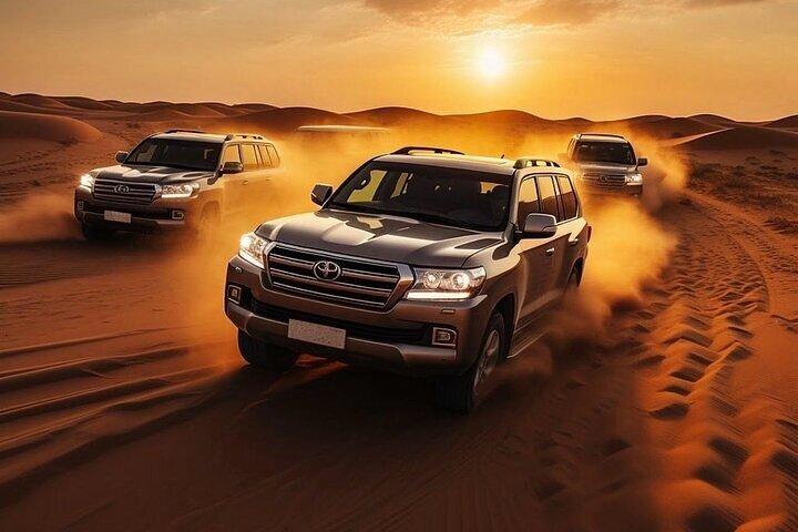 Dubai: Vip Safari Red Dunes Quad Bike Camel Dinner 4x4 Pick Drop