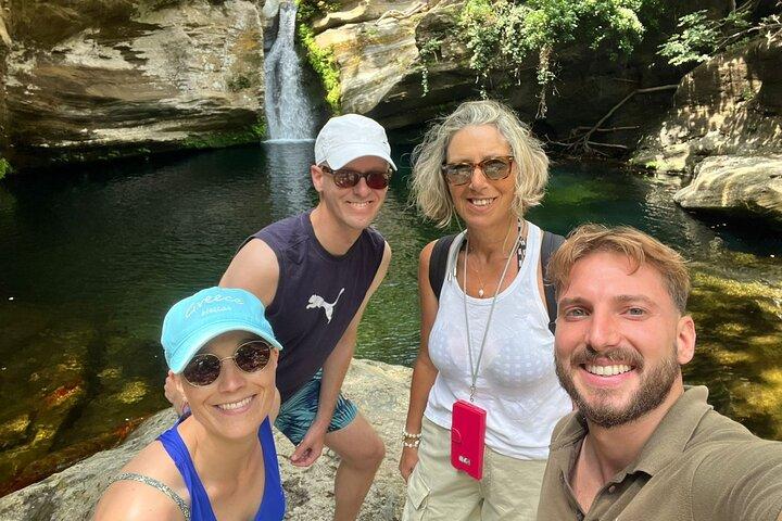 River Trekking to the Waterfall in Andros