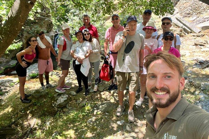 River Trekking to the Waterfall in Andros