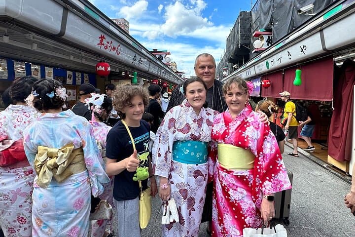 Kimono and Tea Ceremony in Asakusa Private Food Tour With Guide