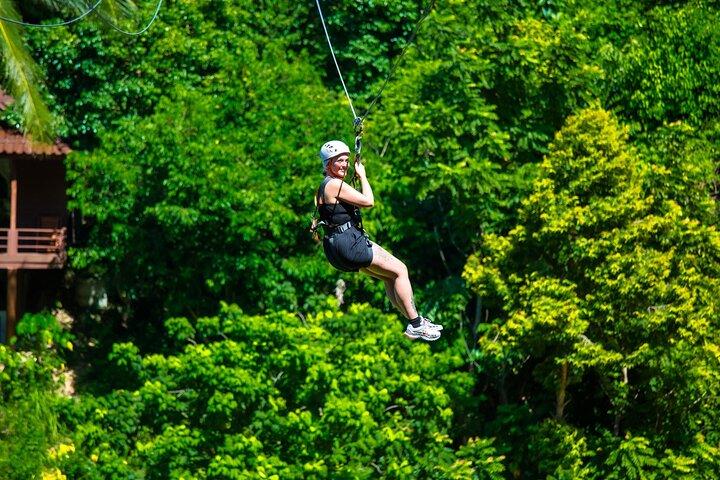 Koh Phangan Zipline Adventure with Wang Sai Waterfall View
