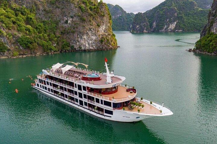 From Hanoi : Aspira 5-Star Cruise 2D1N Ha Long & Lan Ha Bay Tour