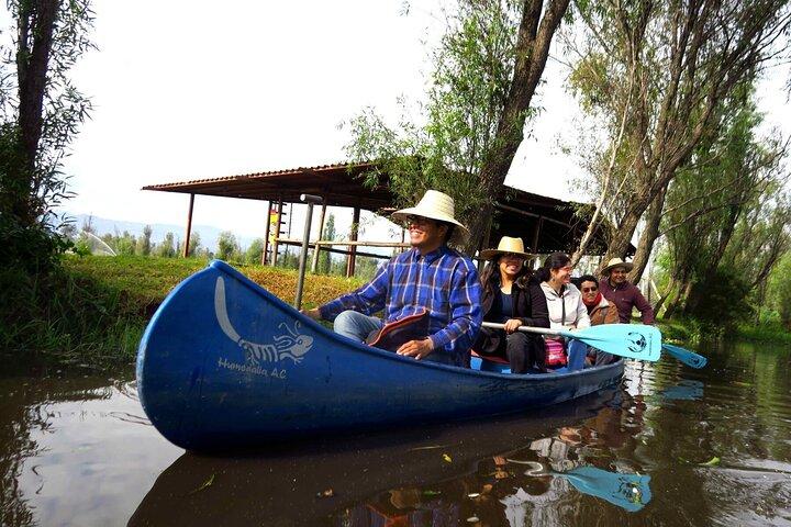 Xochimilco at dawn in Canoe or Kayak and Organic Breakfast