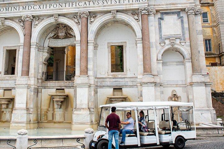 Rome Golf Cart Tour Hidden Gems with Coffee & Gelato