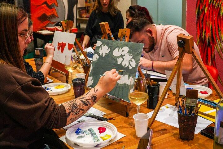 Afternoon Paint & Sip Experience in Piazza Navona