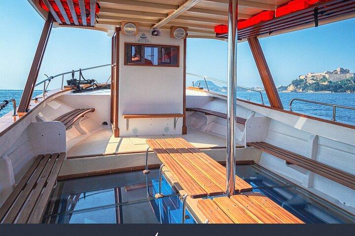 Visit To the sunken city of Baia with transparent keel boat