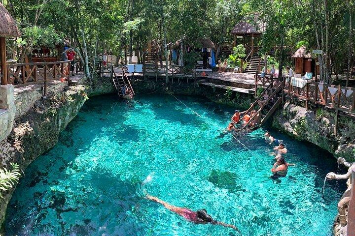 Sacred Waters: 3 Cenotes & Hidden Lagoon from Cancun