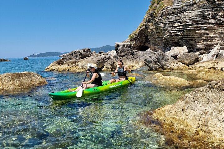 Small group kayaking tour from Budva to Sveti Nikola island caves
