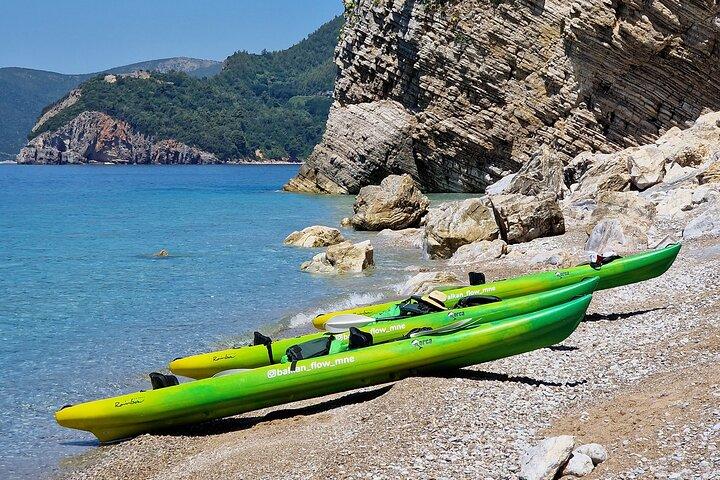 Small group kayaking tour from Budva to Sveti Nikola island caves