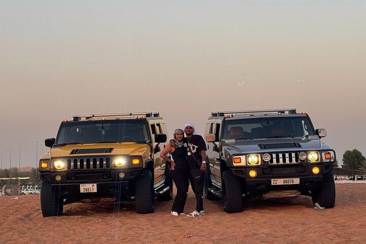 Sharing Hummer H2 Desert Safari with BBQ Dinner Buffet