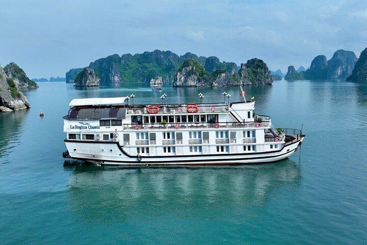 La Regina Classic Cruise in Less Crowded Area Bai Tu Long Bay