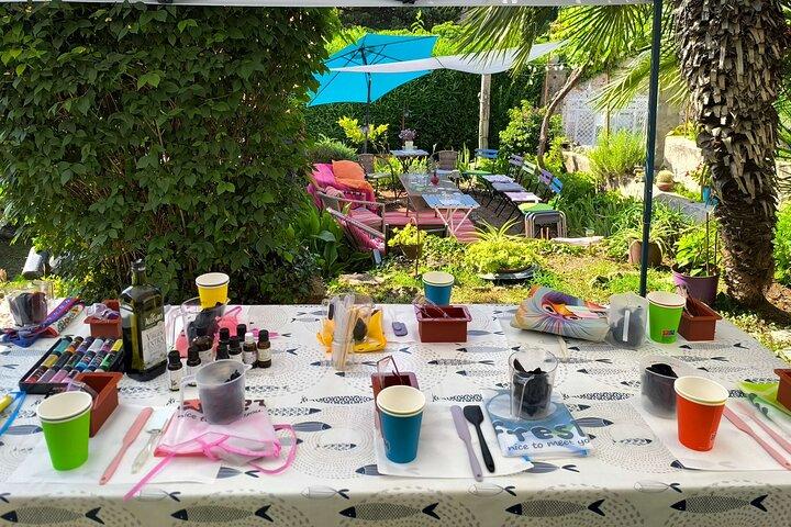 Soap Making Workshop in a Charming Garden