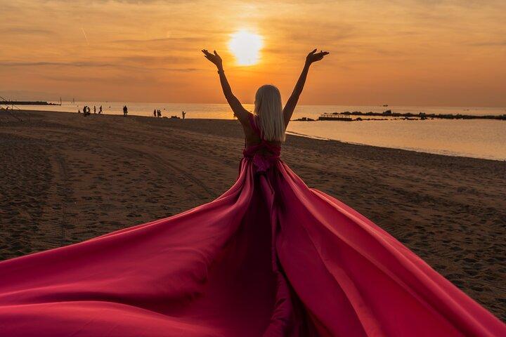 Barcelona Flying Dress photoshoot