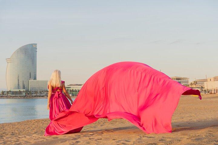 Barcelona Flying Dress photoshoot