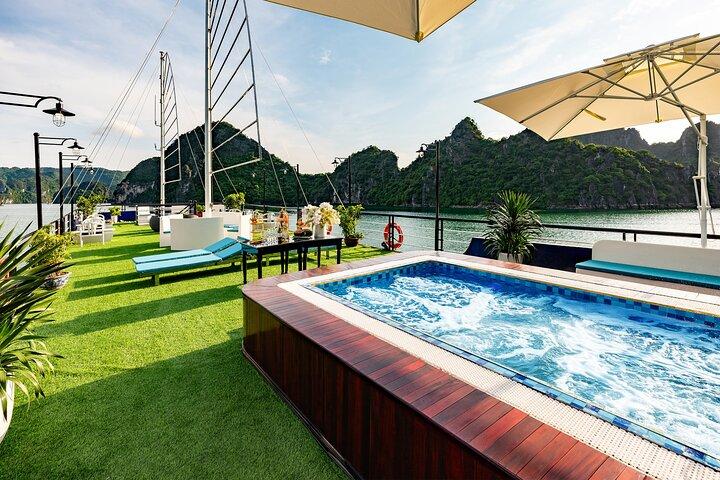 Halong Bay and Cave 5Star Sonata Cruise, Lunch, Island from Hanoi