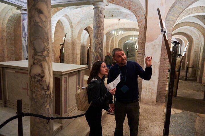 Rome: Domitilla Catacombs & St. Clemente Private Tour with Driver