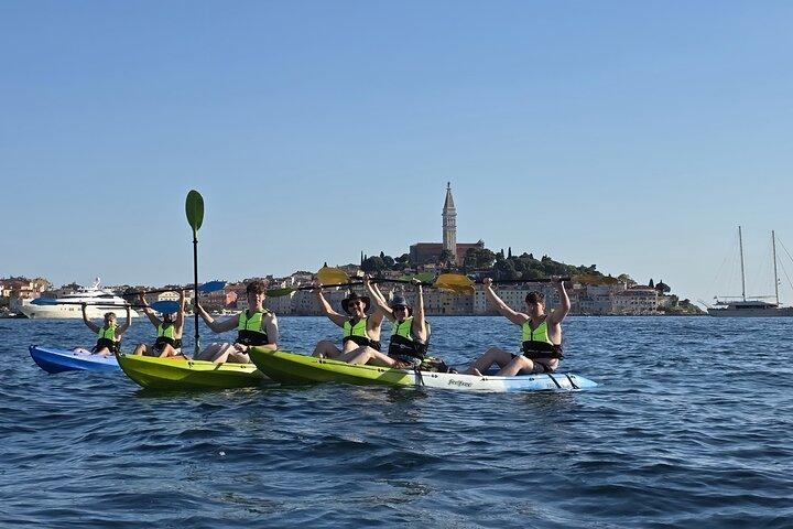Rovinj amazing kayak tour-free drink &snorkeling &jumps &photos