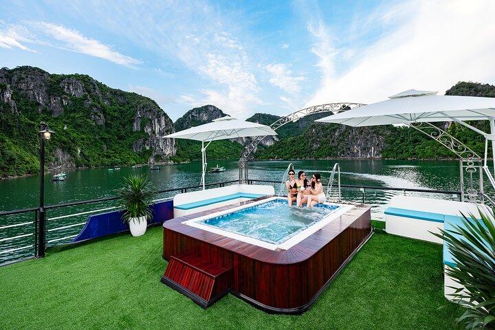 Halong 5-Star Day Sonata Cruise, Buffet, Jacuzzi and Kayaking