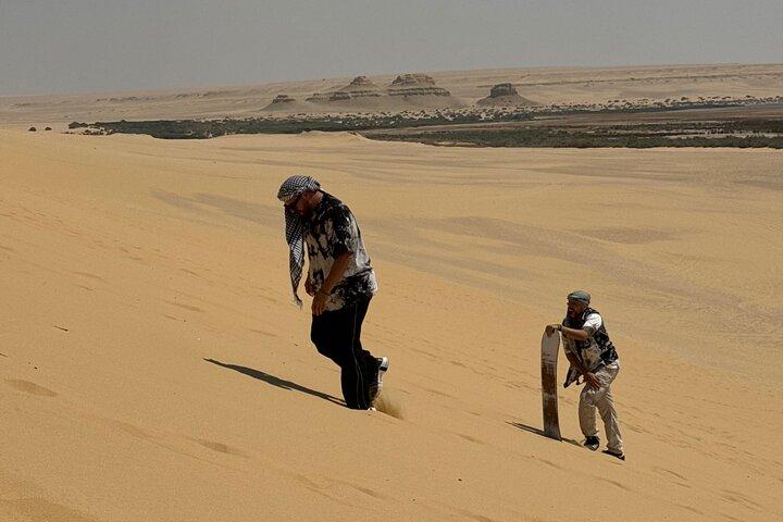 Cairo to Fayoum Desert Safari with Sandboarding and Lake Swim