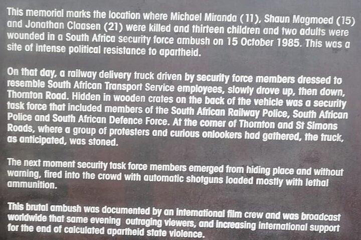 Half Day Cape Town Anti-Apartheid Struggle Tour