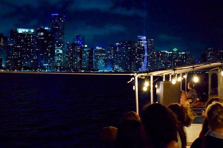 Top rated Miami Night Skyline Cruise with Open Bar