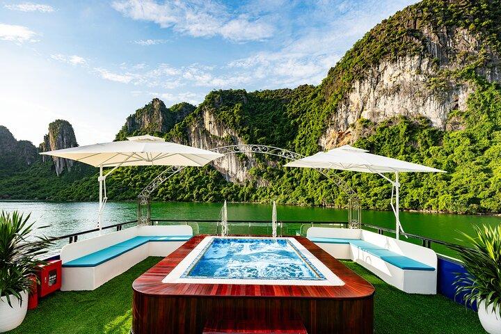 Halong 5-Star Day Sonata Cruise, Buffet, Jacuzzi and Kayaking