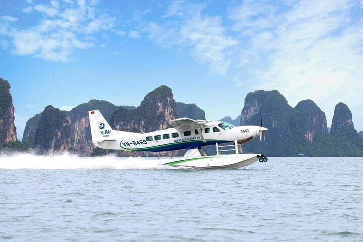 Full Day Tour in Halong Bay with Scenic Seaplane and Cruise