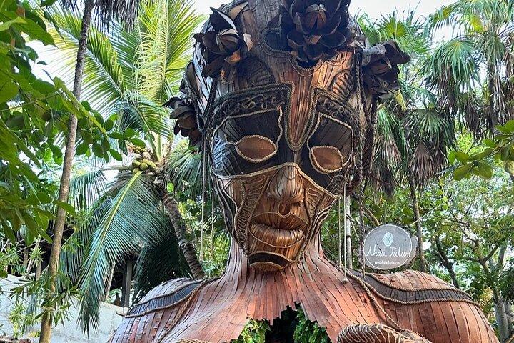 Tulum , Cenote tortuga , Nature statue and Playa del carmen