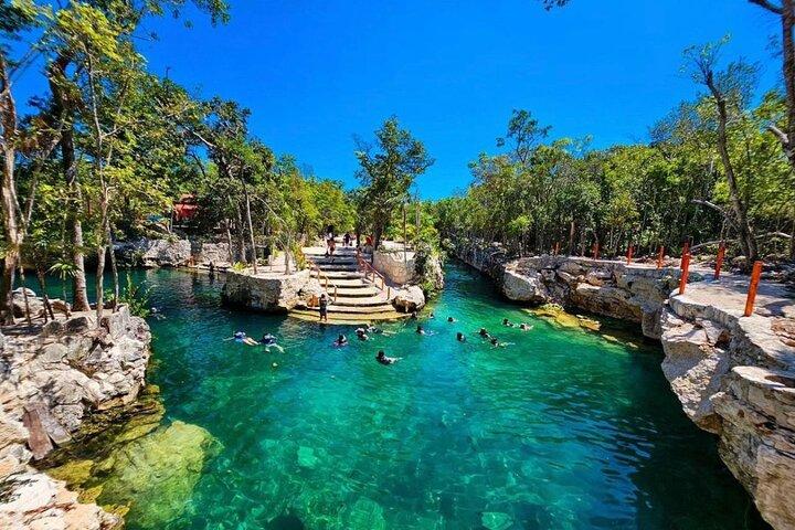 Tulum , Cenote tortuga , Nature statue and Playa del carmen