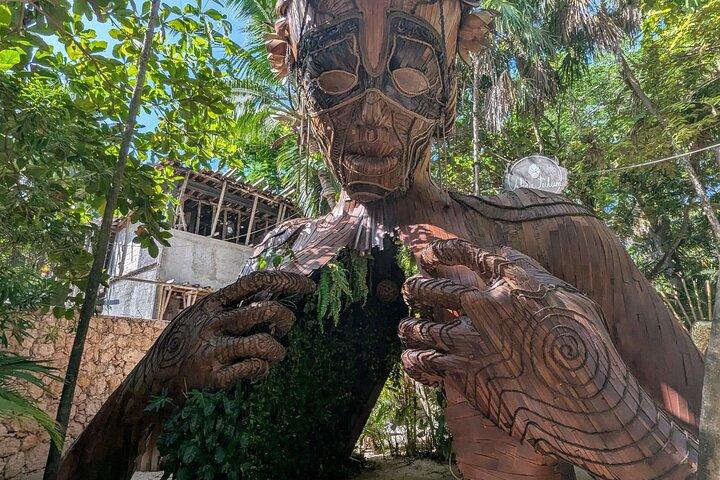 Tulum Instagram Giant Sculpture, Cenote Attik and Azulik Uh May
