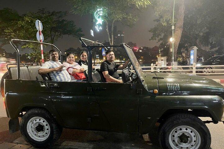 Hanoi By Night Street Food and Train Street By Army Jeep