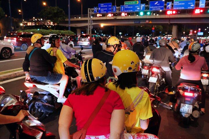Saigon Night Street Food and City Tour on Scooter